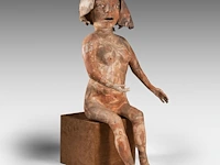 José vermeersch (1922-1997), sitting woman, 1969, terracotta 72 cm. (28.35 in.) - afbeelding 7 van  8
