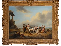 Joseph jacops (1806-1856), after the hunt, 1844, oil on panel 92 x 125 cm. (36.21 x 49.21 in.), frame: 125 x 158 cm. (49.21 x 62.20 in.) - afbeelding 2 van  8