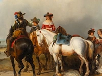 Joseph jacops (1806-1856), after the hunt, 1844, oil on panel 92 x 125 cm. (36.21 x 49.21 in.), frame: 125 x 158 cm. (49.21 x 62.20 in.) - afbeelding 4 van  8