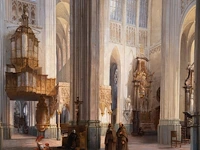 Joseph maswiens (1828-1880), interior of saint peter's church in louvain, oil on canvas, 74 x 57.5 cm. (29.12 x 22.64 in.), frame: 94 x 78 cm. (37.00 x 30.71 in.) - afbeelding 6 van  6