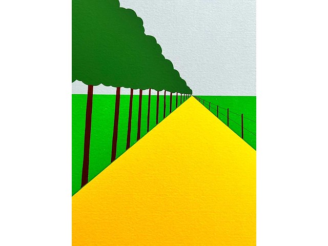 Joseph willaert - postzegel met landschap - kleurenzeefdruk - afbeelding 3 van  12