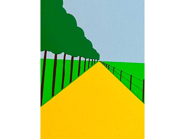 Joseph willaert - postzegel met landschap - kleurenzeefdruk - afbeelding 4 van  12