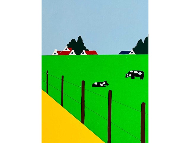 Joseph willaert - postzegel met landschap - kleurenzeefdruk - afbeelding 4 van  12