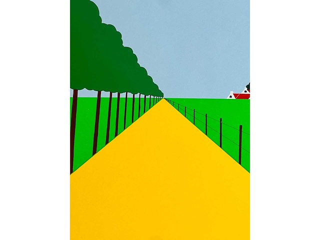 Joseph willaert - postzegel met landschap - kleurenzeefdruk - afbeelding 12 van  12