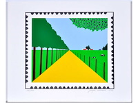 Joseph willaert - postzegel met landschap - kleurenzeefdruk - afbeelding 3 van  8