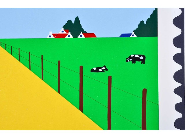 Joseph willaert - postzegel met landschap - kleurenzeefdruk - afbeelding 8 van  8