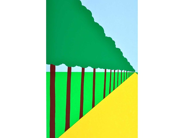 Joseph willaert - postzegel met landschap - kleurenzeefdruk - afbeelding 1 van  1