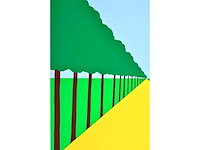 Joseph willaert - postzegel met landschap - kleurenzeefdruk