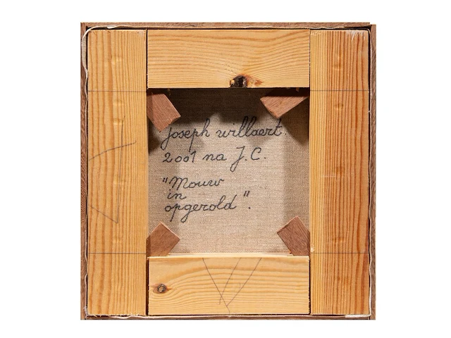 Joseph willaert (1936-2014), 'mouw in opgerold', 2001, mixed media 22 x 22 cm. (8.66 x 8.66 in.) - afbeelding 3 van  4