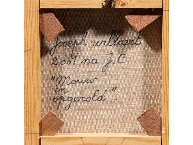 Joseph willaert (1936-2014), 'mouw in opgerold', 2001, mixed media 22 x 22 cm. (8.66 x 8.66 in.) - afbeelding 4 van  4