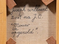 Joseph willaert (1936-2014), 'mouw in opgerold', 2001, mixed media 22 x 22 cm. (8.66 x 8.66 in.) - afbeelding 4 van  4
