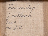 Joseph willaert (1936-2014), 'voet in duinenstap', 2001, mixed media 27 x 27 cm. (10.63 x 10.63 in.) - afbeelding 4 van  4
