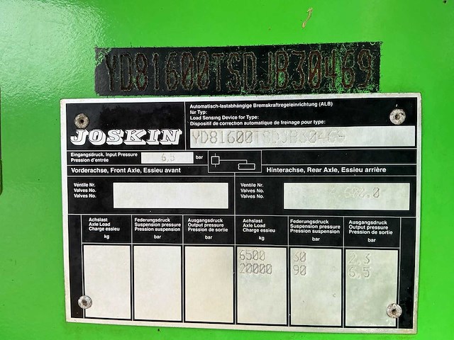 Joskin - 2013 - 16000 ts - akker- en graslandbemester (mestverspreider) - afbeelding 13 van  43