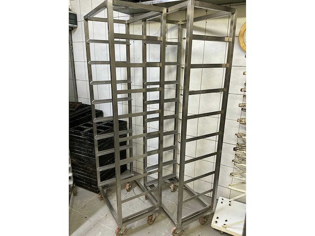 Josto rvs regaalwagen (2x) - afbeelding 3 van  3