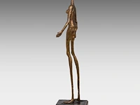 Joz de loose (1925-2011), 'hier ben ik', patinated bronze on a marble base. 28 cm. (11.01 in.) - afbeelding 4 van  10