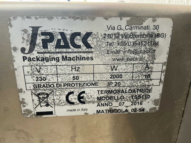 Jpack tss110 sealmachine (thermosealer) keukenmachines - afbeelding 5 van  5