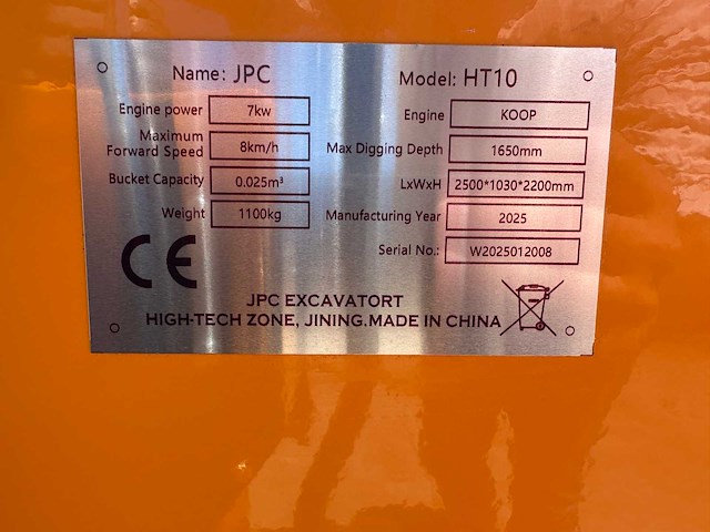 Jpc - 2025 - ht10 - mini bandengraafmachine - afbeelding 29 van  35