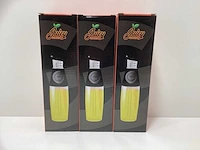 Juicy gadgets olie & azijn dispenser - 250ml - glas (3x) - afbeelding 3 van  6
