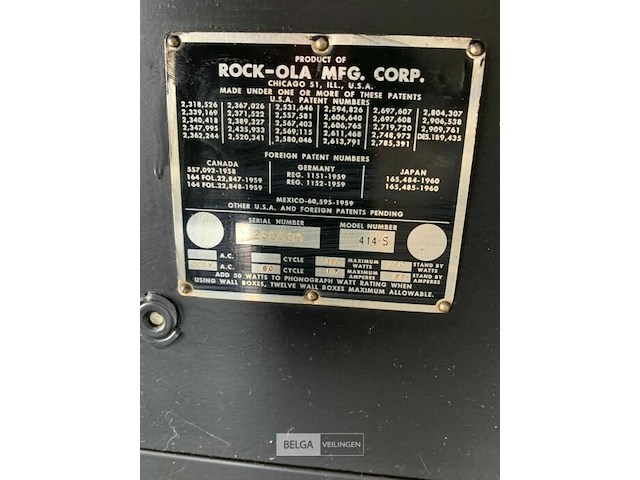Jukebox rock-ola 414s - afbeelding 8 van  8