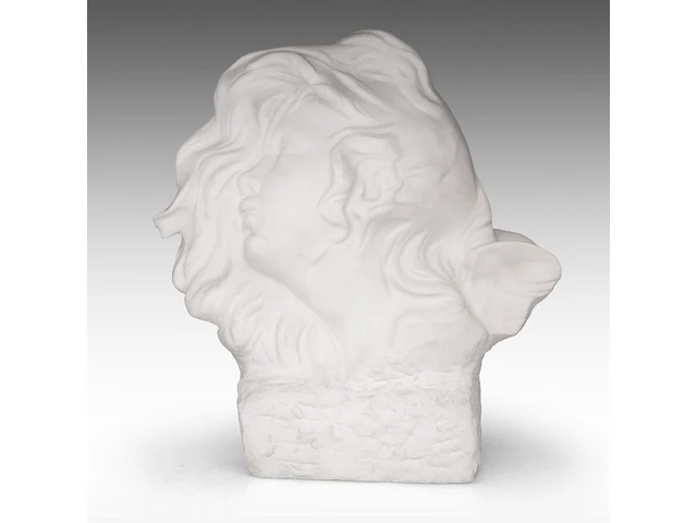 Jules lagae (1862-1931), an art nouveau bust of an angel, carrara marble 38 cm. (14.96 in.) - afbeelding 1 van  8