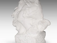 Jules lagae (1862-1931), an art nouveau bust of an angel, carrara marble 38 cm. (14.96 in.) - afbeelding 2 van  8