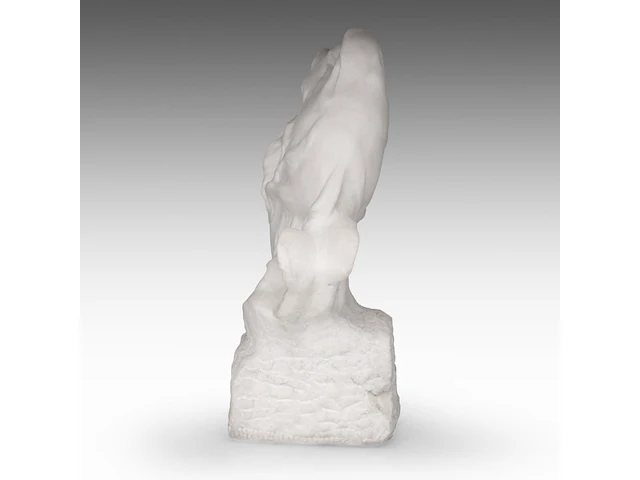 Jules lagae (1862-1931), an art nouveau bust of an angel, carrara marble 38 cm. (14.96 in.) - afbeelding 3 van  8