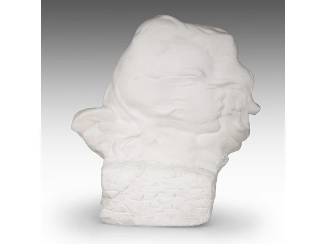 Jules lagae (1862-1931), an art nouveau bust of an angel, carrara marble 38 cm. (14.96 in.) - afbeelding 4 van  8