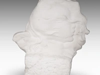 Jules lagae (1862-1931), an art nouveau bust of an angel, carrara marble 38 cm. (14.96 in.) - afbeelding 4 van  8