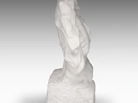 Jules lagae (1862-1931), an art nouveau bust of an angel, carrara marble 38 cm. (14.96 in.) - afbeelding 6 van  8