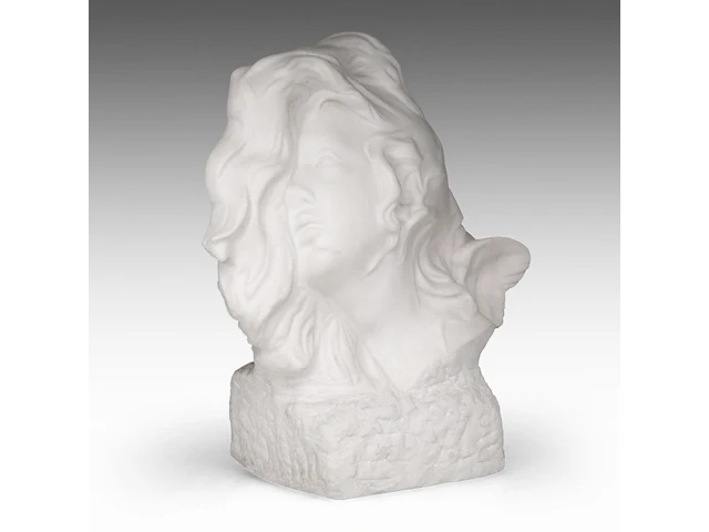 Jules lagae (1862-1931), an art nouveau bust of an angel, carrara marble 38 cm. (14.96 in.) - afbeelding 7 van  8