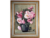 Julien van langenhove - bloemstilleven - olie op paneel - 53x39 cm