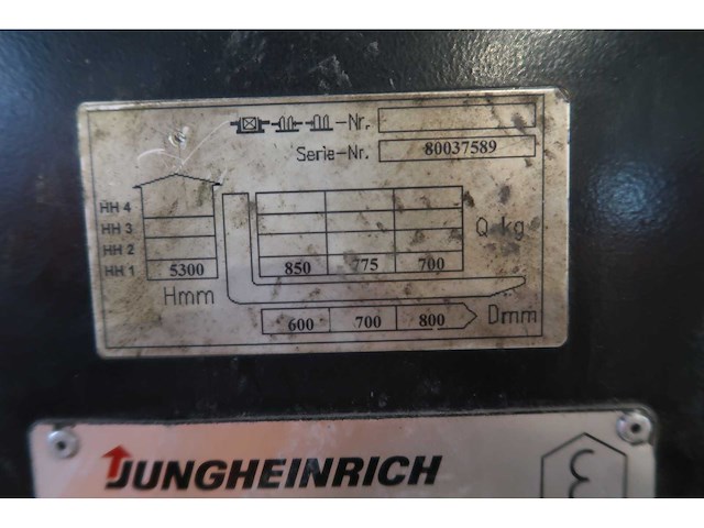 Jungheinrich - etv 10 6 115 530 d2 - stackers - 1994 - afbeelding 6 van  7