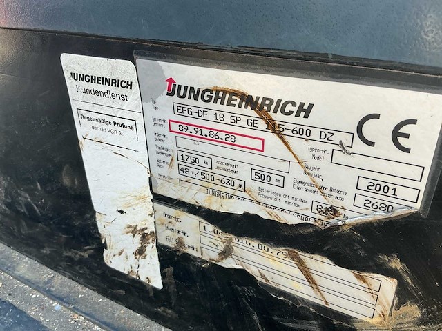 Jungheinrich efg-df18 vorkheftruck - afbeelding 17 van  25