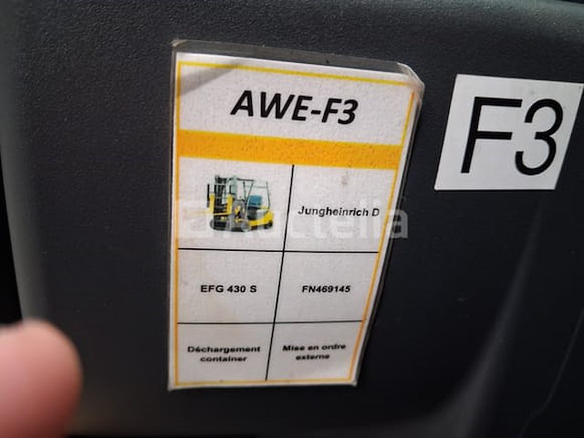 Jungheirich efg 430 s elektrische heftruck - afbeelding 3 van  30