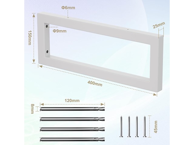 Jyiuog plankhouders (4 stuks) 40cm wit - afbeelding 2 van  4
