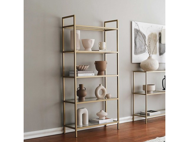 K1 boekenplank | metalen frame | goud - afbeelding 1 van  7