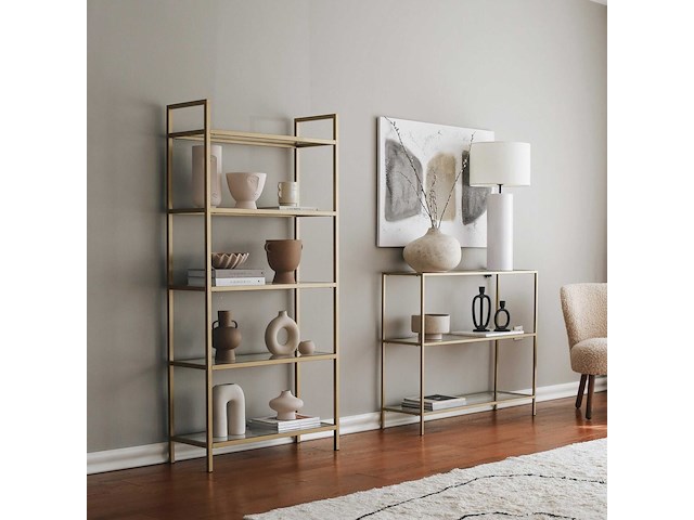 K1 boekenplank | metalen frame | goud - afbeelding 2 van  7