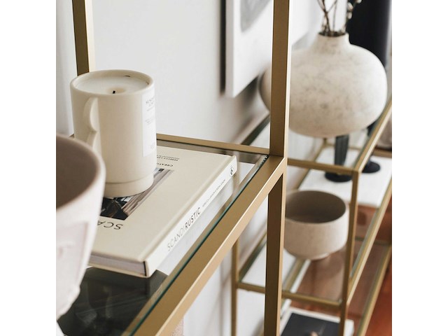 K1 boekenplank | metalen frame | goud - afbeelding 4 van  7