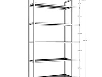 K1 boekenplank | metalen frame | goud - afbeelding 7 van  7