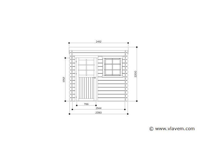 K2 tuinhuis nevers - afbeelding 3 van  4