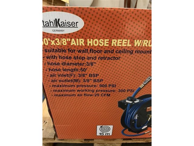 K50 stahlkaiser luchtslanghaspel 15 meter - afbeelding 3 van  5