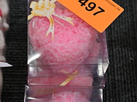 Kaarsen - 6x roze hart - afbeelding 1 van  1