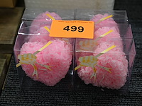 Kaarsen - 6x roze hart - afbeelding 1 van  1