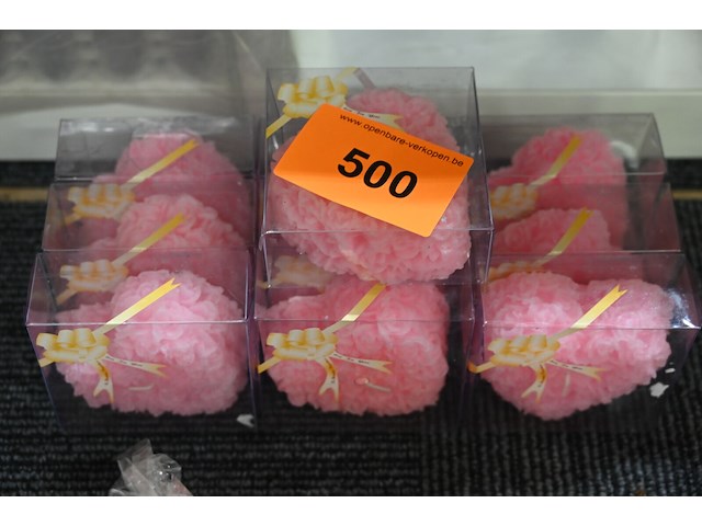 Kaarsen- 10x roze hart - afbeelding 1 van  1
