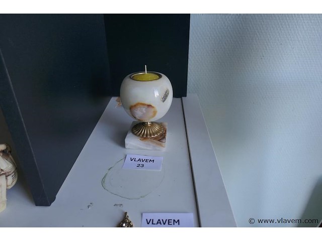 Kaarsenhouder in onyx - afbeelding 1 van  1