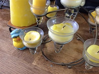 Kaarsenhouder + kaarsen - afbeelding 2 van  2