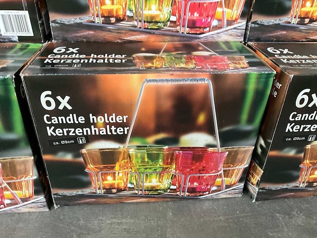Kaarsenhouder voor 6 waxinelichtjes (15x) - afbeelding 2 van  4