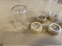 Kaarshouder glas/hout (5st) - afbeelding 1 van  3