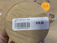 Kaarshouder glas/hout (5st) - afbeelding 2 van  3