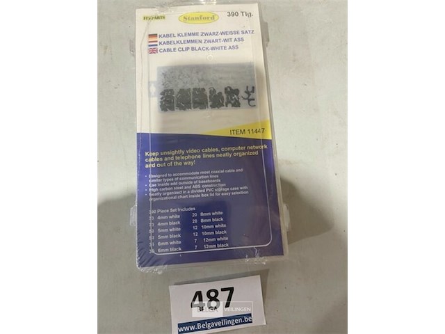 Kabbelklemmen assortiment wit-zwart 390 delig - afbeelding 3 van  3